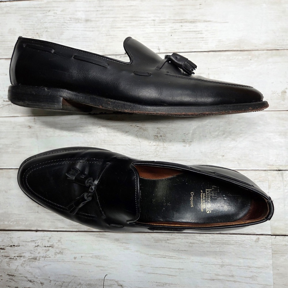 Allen Edmonds Grayson Tassel Loafers Dress Shoes Mens 12 C Black Leather USA